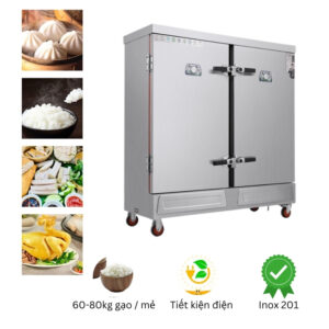 Tủ nấu cơm 24 khay dùng điện Minh Châu chính hãng