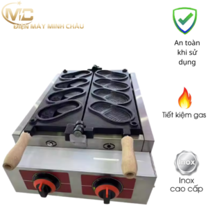 Máy làm bánh dép cao cấp dùng ga