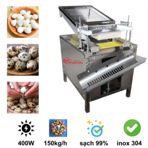 Máy bóc vỏ trứng cút tự động